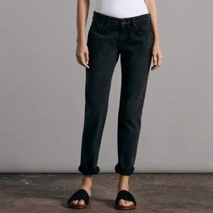 Rag & Bone Dre Low-rise Boyfriend Jeans in Highland Black (Size 27)
